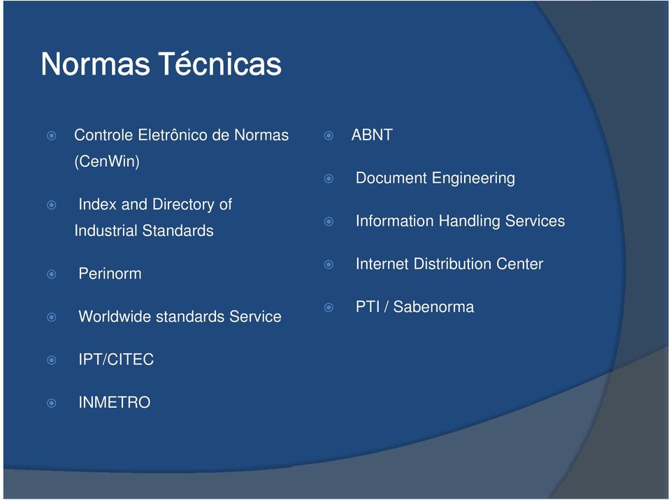 Standards Information Handling Services Perinorm Internet