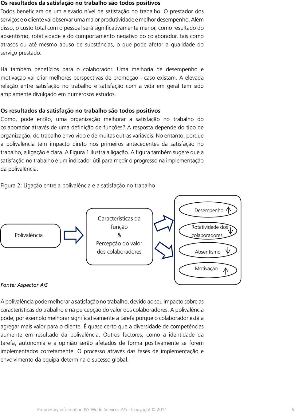 Além disso, o custo total com o pessoal será significativamente menor, como resultado do absentismo, rotatividade e do comportamento negativo do colaborador, tais como atrasos ou até mesmo abuso de