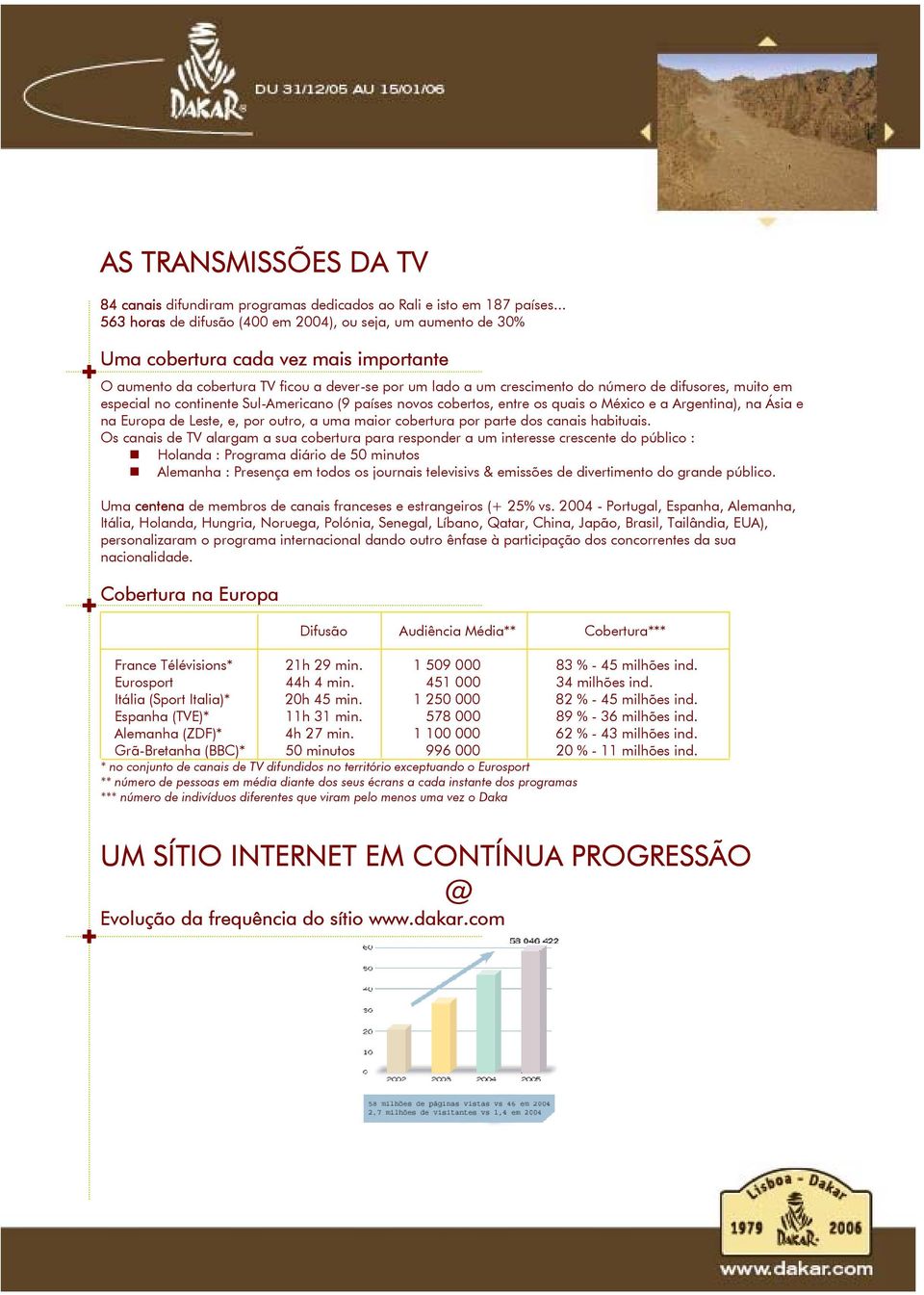 difusores, muito em especial no continente Sul-Americano (9 países novos cobertos, entre os quais o México e a Argentina), na Ásia e na Europa de Leste, e, por outro, a uma maior cobertura por parte