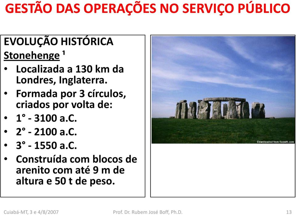 Formadapor3 círculos, criados por volta de: 1-3100 a.c. 2-2100 a.