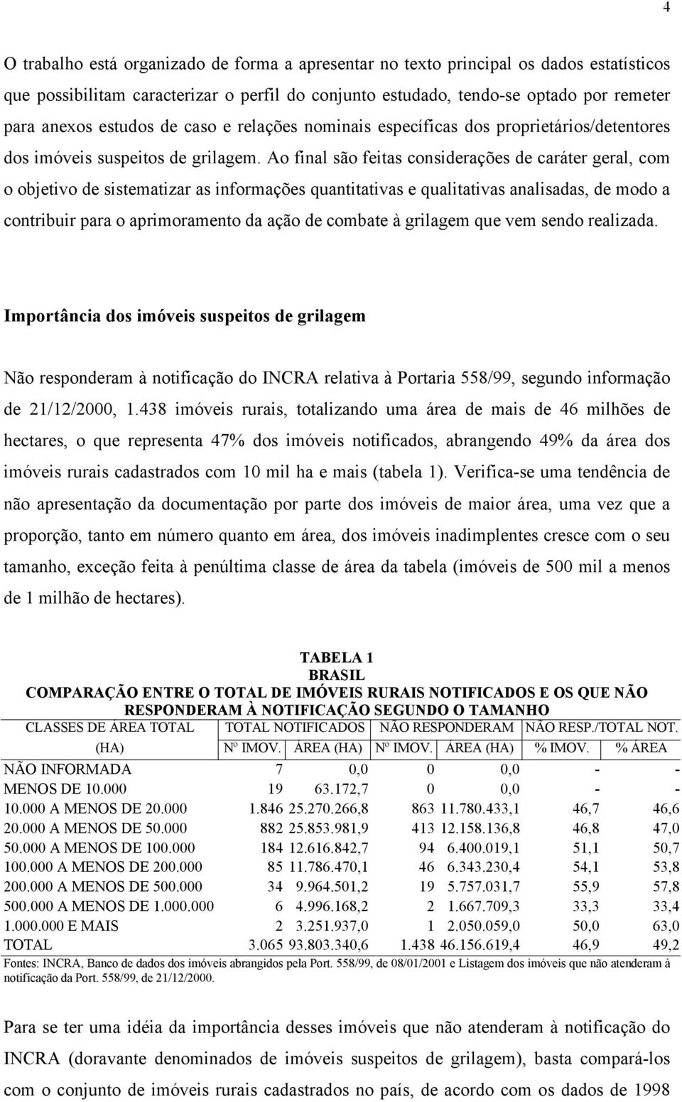 Ao final são feitas considerações de caráter geral, com o objetivo de sistematizar as informações quantitativas e qualitativas analisadas, de modo a contribuir para o aprimoramento da ação de combate