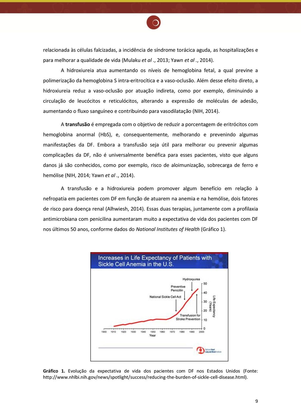 Além desse efeito direto, a hidroxiureia reduz a vaso-oclusão por atuação indireta, como por exemplo, diminuindo a circulação de leucócitos e reticulócitos, alterando a expressão de moléculas de