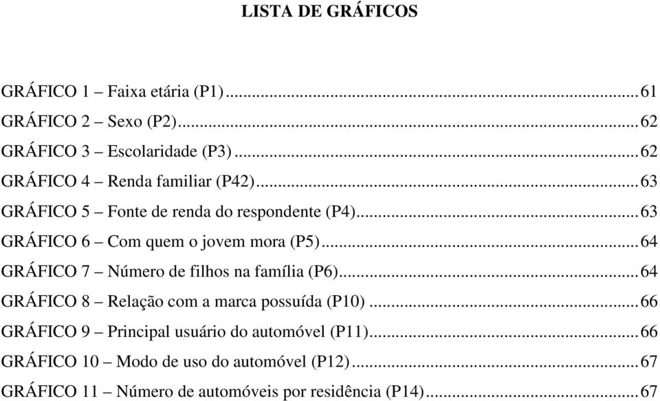 ..63 GRÁFICO 6 Com quem o jovem mora (P5)...64 GRÁFICO 7 Número de filhos na família (P6).