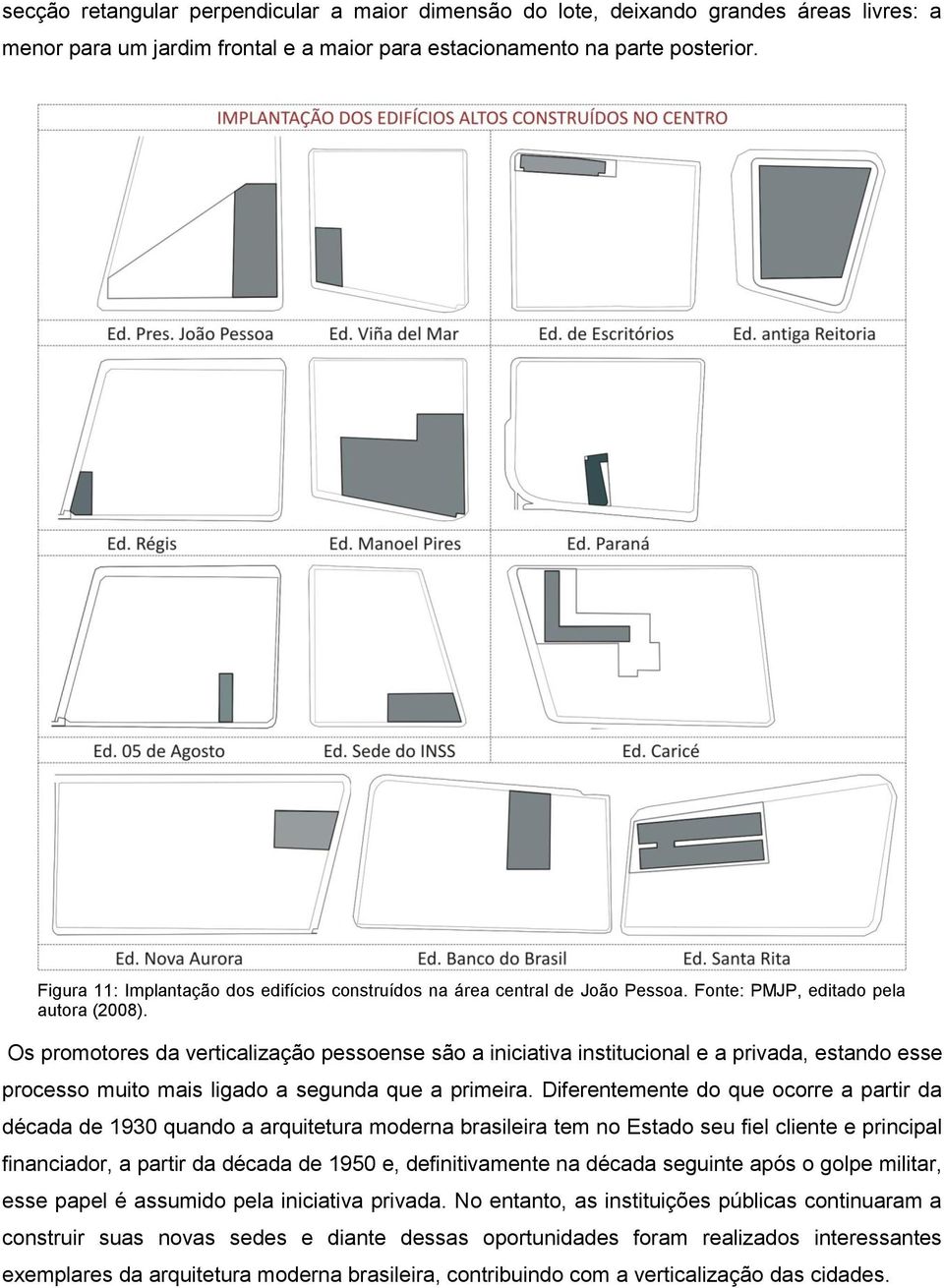 Os promotores da verticalização pessoense são a iniciativa institucional e a privada, estando esse processo muito mais ligado a segunda que a primeira.