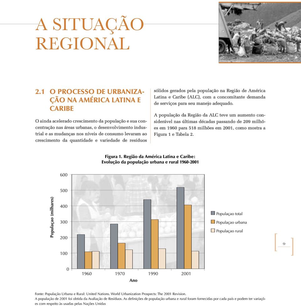 consumo levaram ao crescimento da quantidade e variedade de resíduos sólidos gerados pela população na Região de América Latina e Caribe (ALC), com a concomitante demanda de serviços para seu manejo