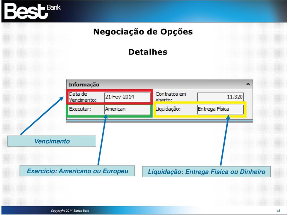 Europeu Liquidação: Entrega Fisica