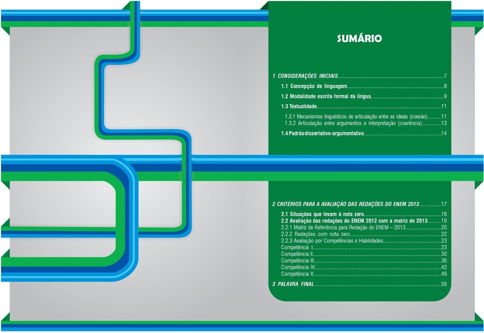 1 Situações que levam à nota zero...18 2.2 Avaliação das redações do ENEM 2012 com a matriz de 2013...19 2.2.1 Matriz de Referência para Redação do ENEM 2013...20 2.2.2 Redações com nota zero.