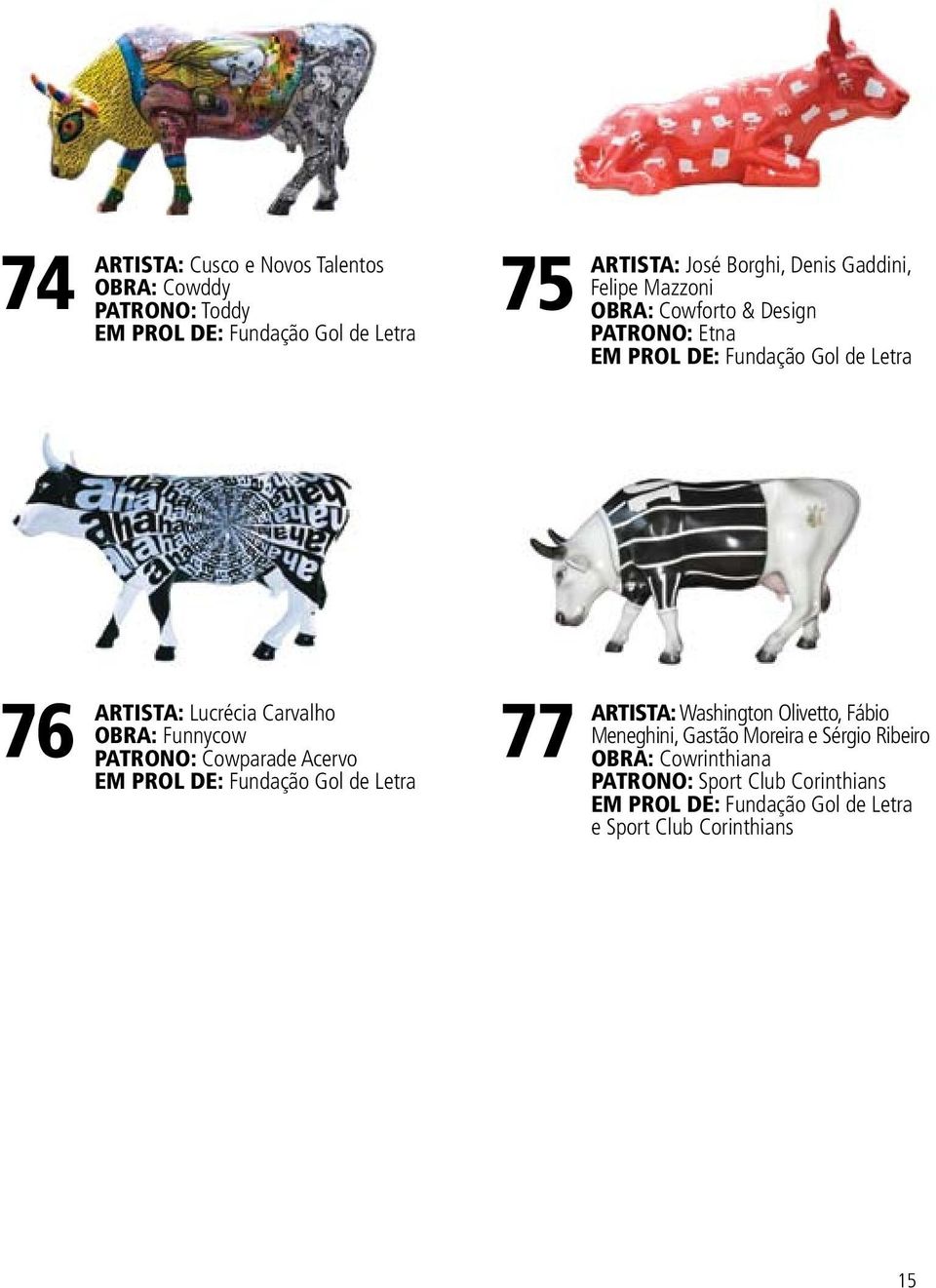 OBRA: PATRONO: Funnycow Cowparade Acervo ARTISTA: Washington Olivetto, Fábio Meneghini, Gastão