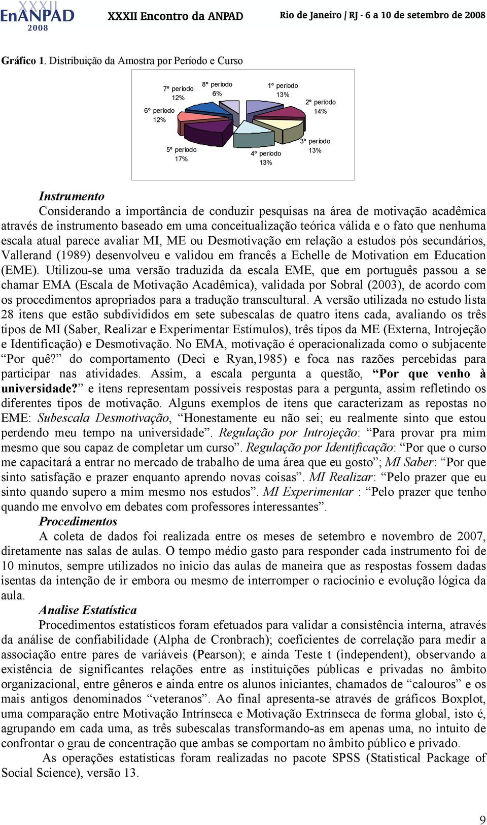 importância de conduzir pesquisas na área de motivação acadêmica através de instrumento baseado em uma conceitualização teórica válida e o fato que nenhuma escala atual parece avaliar MI, ME ou