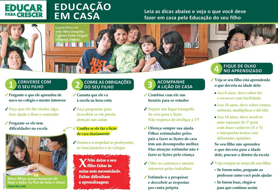 para os estudos Peça que ee he ensine ago. Isso ajuda a fixar o conteúdo F aça perguntas para descobrir se ee presta atenção nas auas Separe um ugar tranquio da casa para a ição.