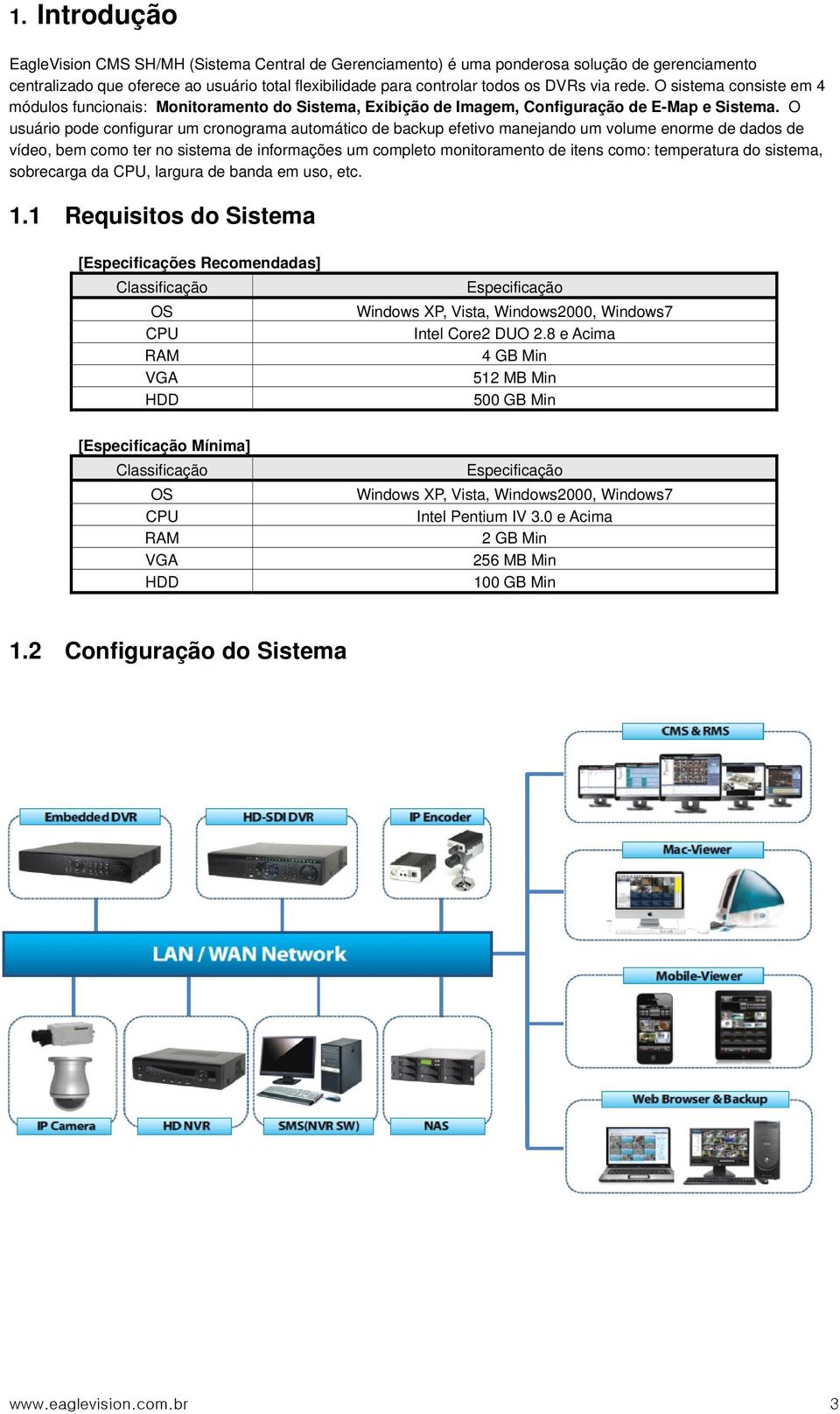 O usuário pode configurar um cronograma automático de backup efetivo manejando um volume enorme de dados de vídeo, bem como ter no sistema de informações um completo monitoramento de itens como: