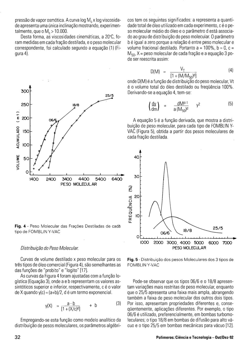 cs tem s seguintes significads: a representa a quantidade ttalde óle utilizad em cada experiment, cépes mlecular médi d óle e parâmetr d está assciad a grau de distribuiçã d pes mlecular.