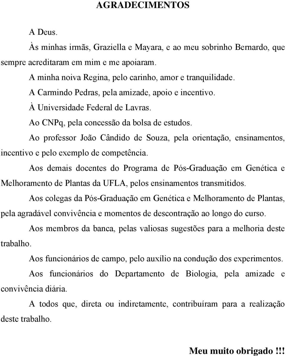 Ao professor João Cândido de Souza, pela orientação, ensinamentos, incentivo e pelo exemplo de competência.