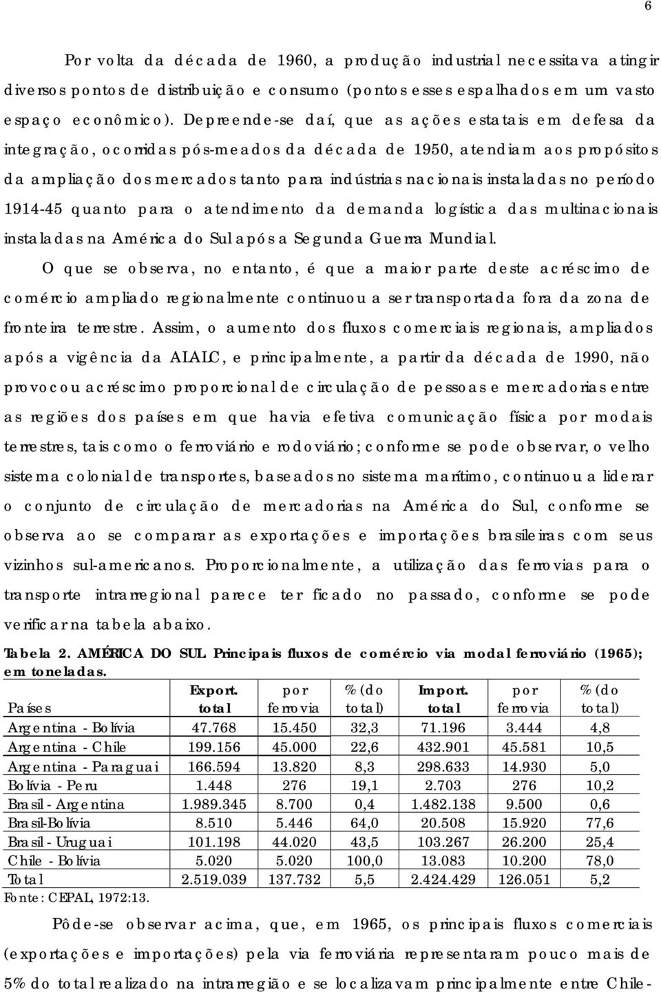 no período 1914-45 quanto para o atendimento da demanda logística das multinacionais instaladas na América do Sul após a Segunda Guerra Mundial.