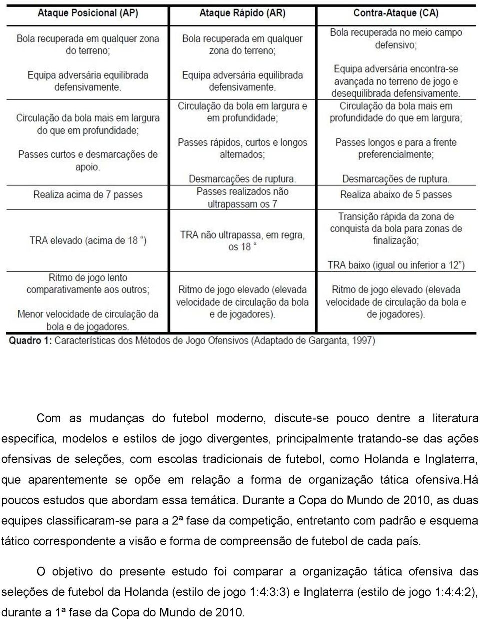 Durante a Copa do Mundo de 2010, as duas equipes classificaram-se para a 2ª fase da competição, entretanto com padrão e esquema tático correspondente a visão e forma de compreensão de futebol de