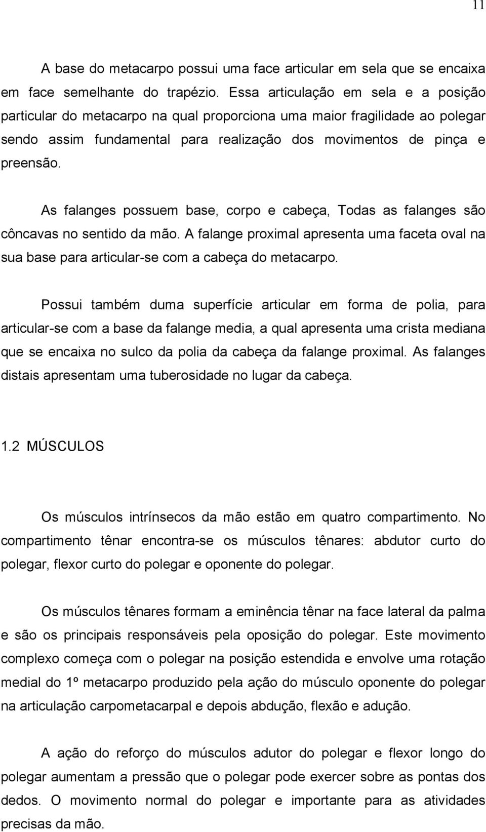 As falanges possuem base, corpo e cabeça, Todas as falanges são côncavas no sentido da mão. A falange proximal apresenta uma faceta oval na sua base para articular-se com a cabeça do metacarpo.