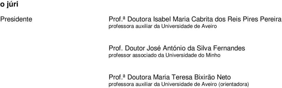 Universidade de Aveiro Prof.