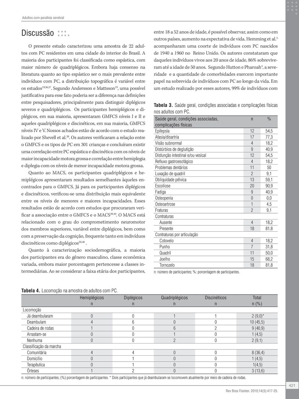 Embora haja consenso na literatura quanto ao tipo espástico ser o mais prevalente entre indivíduos com PC, a distribuição topográfica é variável entre os estudos 19,36,37.