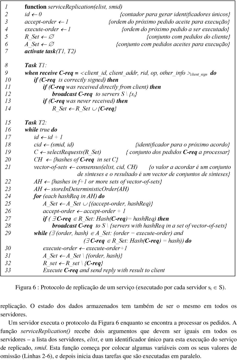 client_addr, rid, op, other_info > client_sign do 10 if (C-req is correctly signed) then 11 if (C-req was received directly from client) then 12 broadcast C-req to servers S \ {s i } 13 if (C-req was