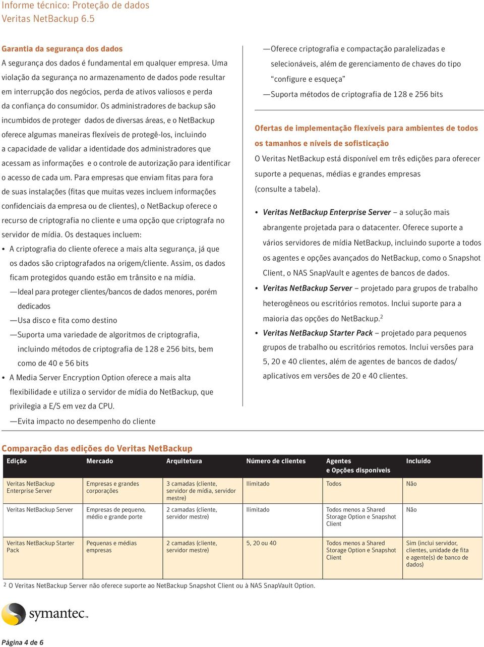 Os administradores de backup são incumbidos de proteger dados de diversas áreas, e o NetBackup oferece algumas maneiras flexíveis de protegê-los, incluindo a capacidade de validar a identidade dos