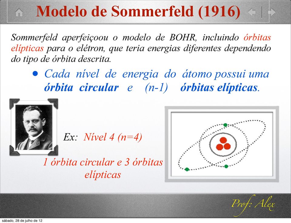 tipo de órbita descrita.