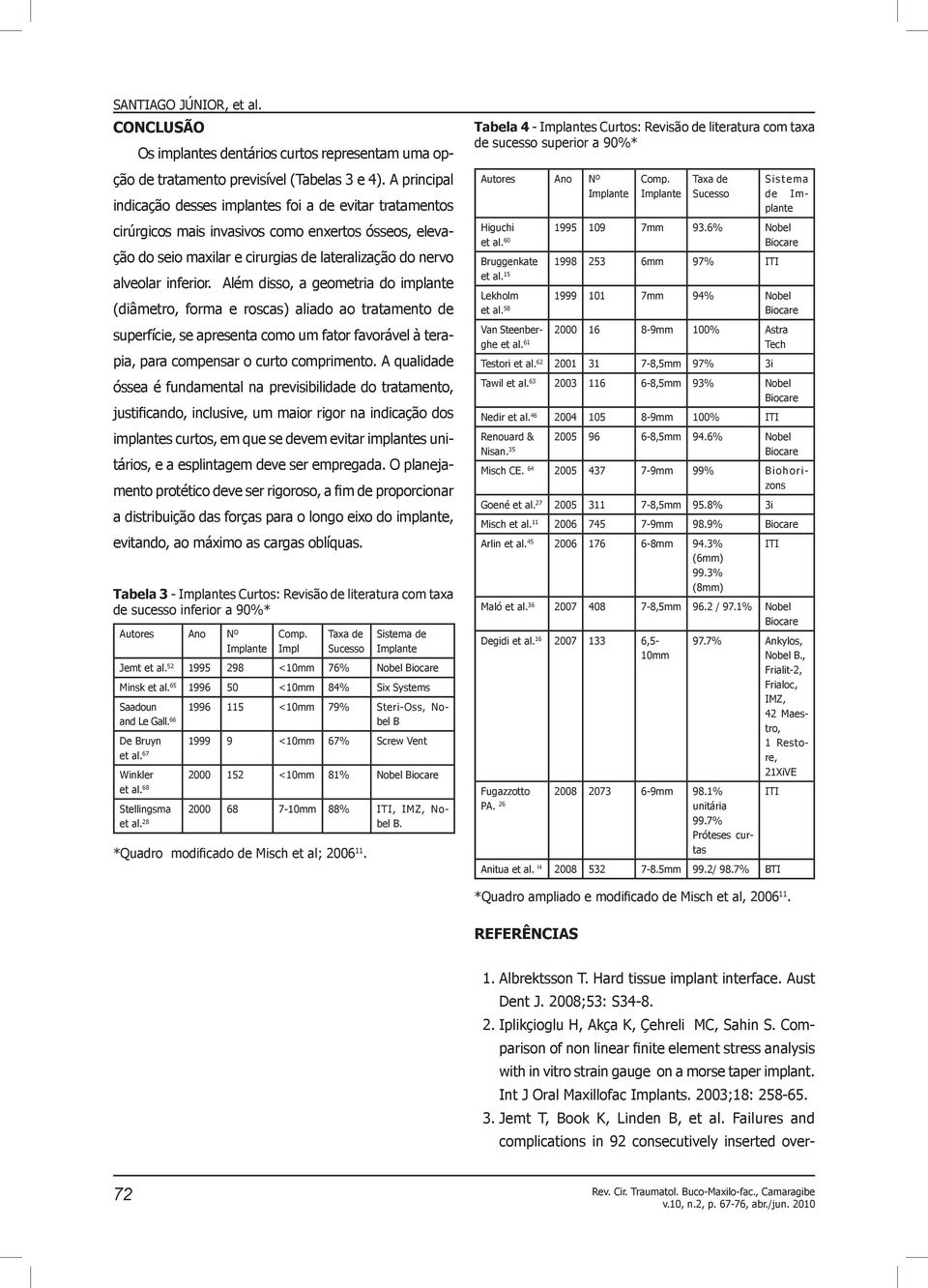 Além disso, a geometria do implante (diâmetro, forma e roscas) aliado ao tratamento de superfície, se apresenta como um fator favorável à terapia, para compensar o curto comprimento.