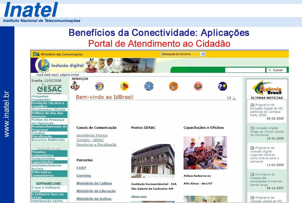 Aplicações Portal