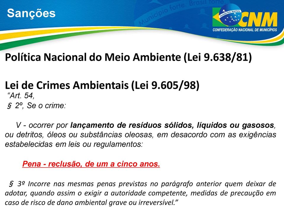 desacordo com as exigências estabelecidas em leis ou regulamentos: Pena - reclusão, de um a cinco anos.