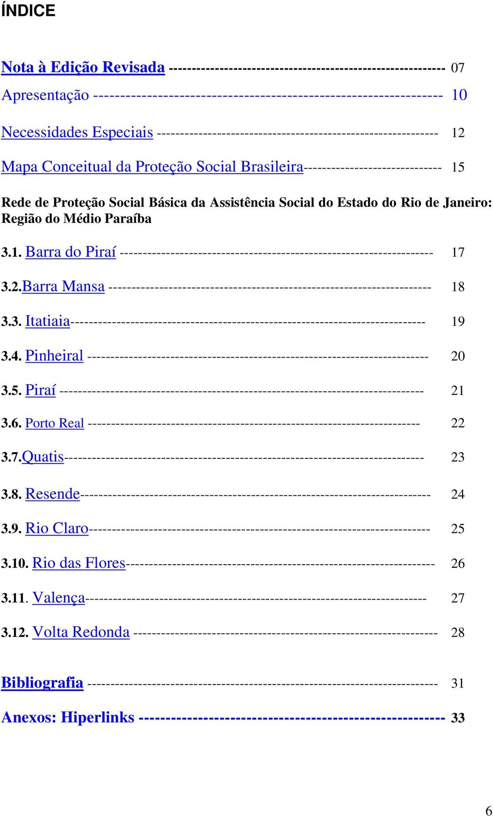 Estado do Rio de Janeiro: Região do Médio Paraíba 3.1. Barra do Piraí -------------------------------------------------------------------- 17 3.2.