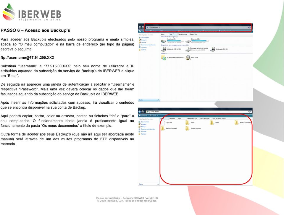 De seguida irá aparecer uma janela de autenticação a solicitar o Username e respectiva Password.