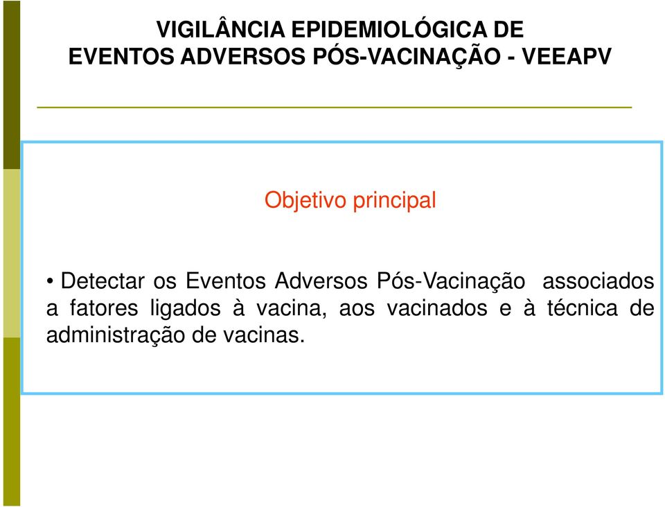 Eventos Adversos Pós-Vacinação associados a fatores
