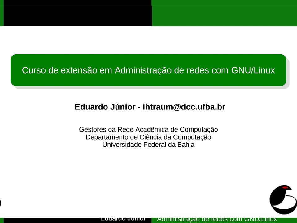 br Gestores da Rede Acadêmica de Computação Departamento de