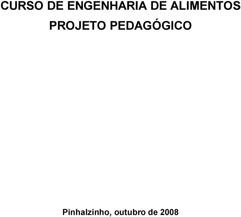 PROJETO PEDAGÓGICO