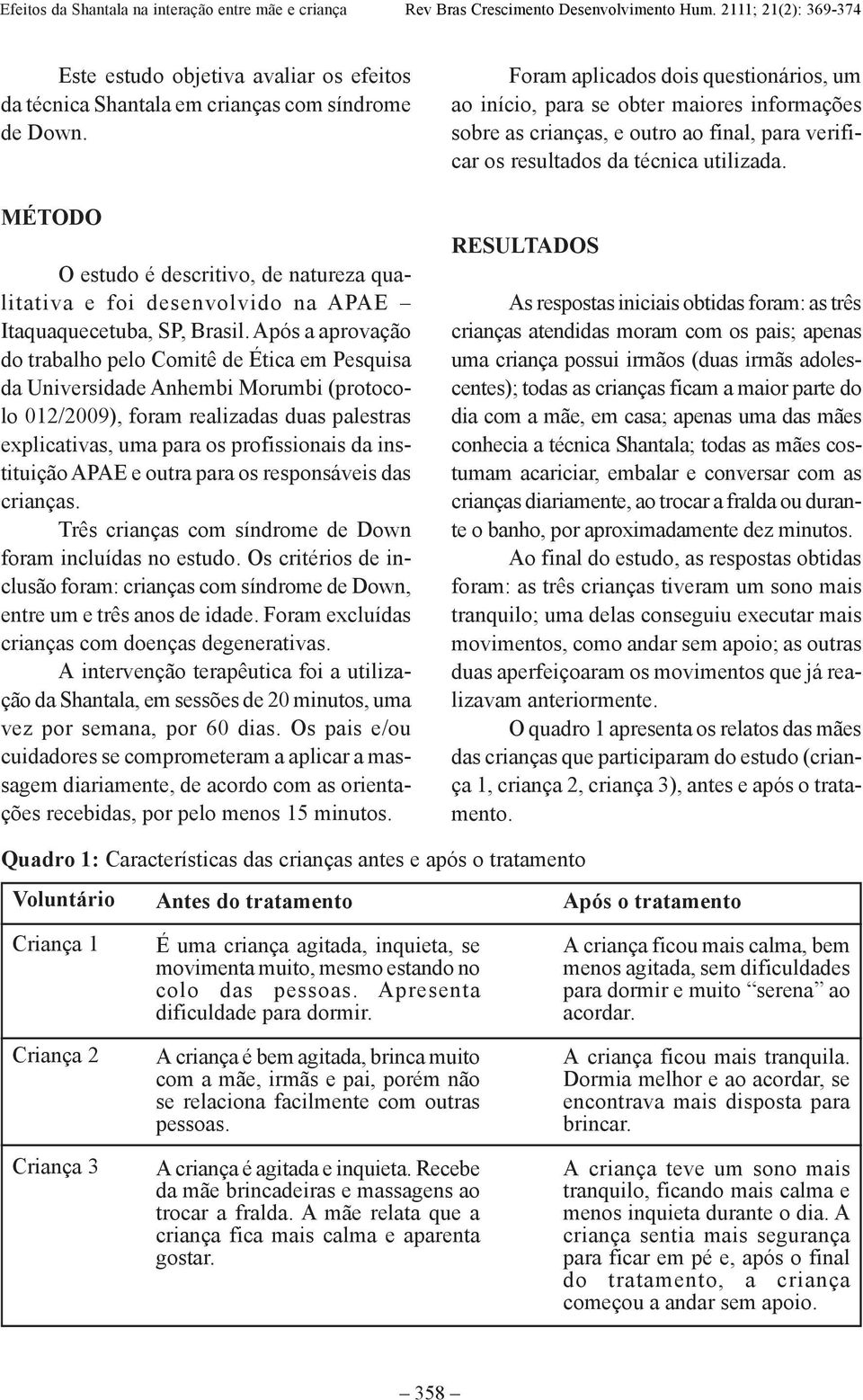 Após a aprovação do trabalho pelo Comitê de Ética em Pesquisa da Universidade Anhembi Morumbi (protocolo 012/2009), foram realizadas duas palestras explicativas, uma para os profissionais da