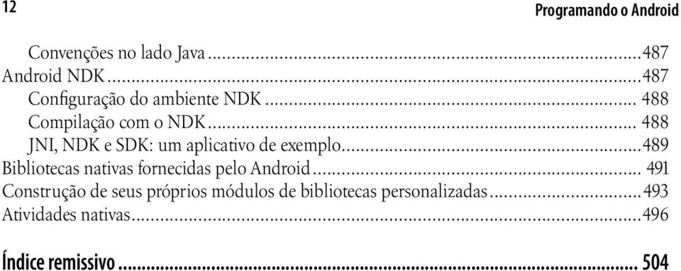 .. 488 JNI, NDK e SDK: um aplicativo de exemplo.