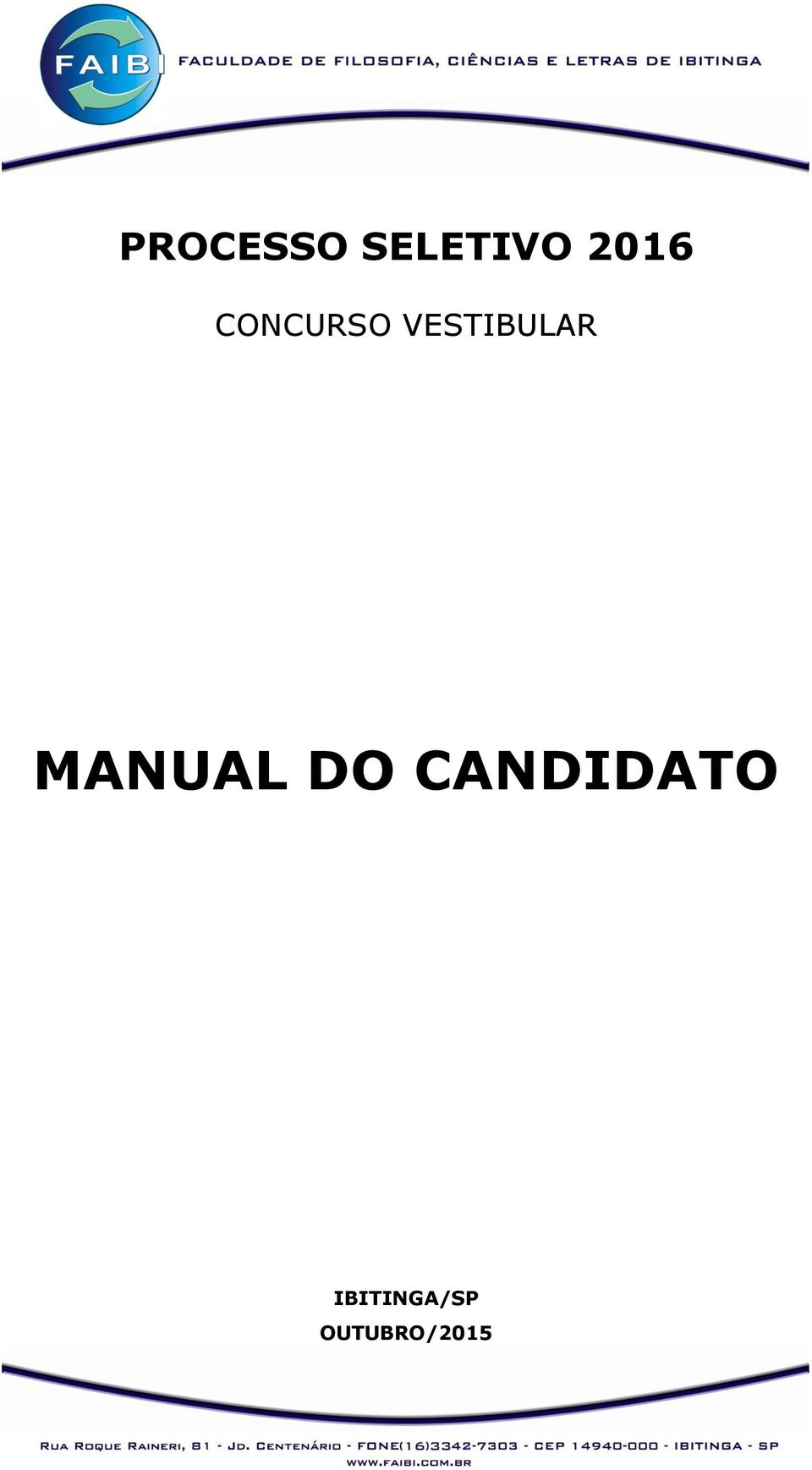 VESTIBULAR MANUAL DO