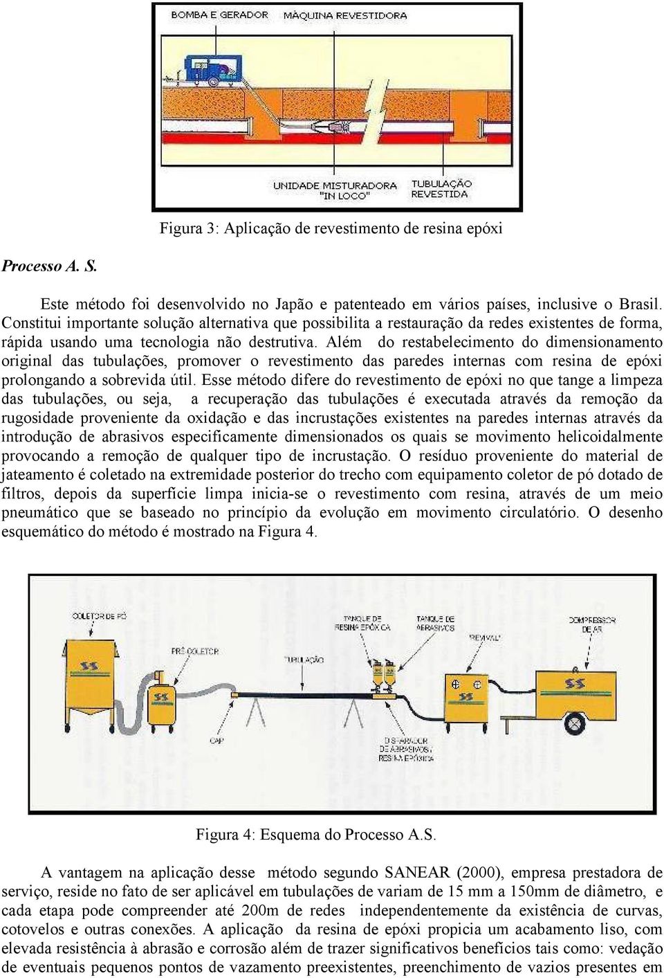 Além do restabelecimento do dimensionamento original das tubulações, promover o revestimento das paredes internas com resina de epóxi prolongando a sobrevida útil.