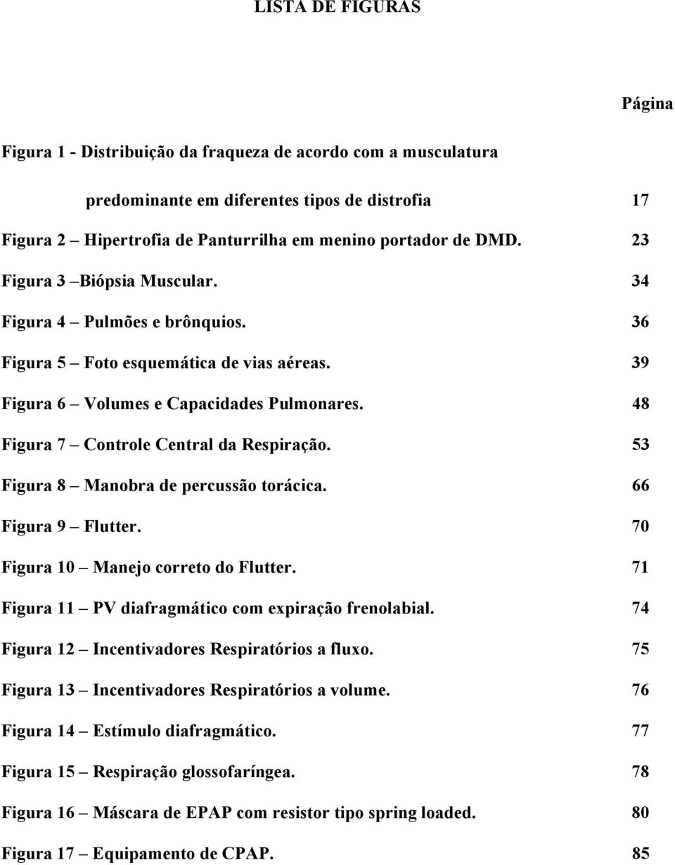 53 Figura 8 Manobra de percussão torácica. 66 Figura 9 Flutter. 70 Figura 10 Manejo correto do Flutter. 71 Figura 11 PV diafragmático com expiração frenolabial.