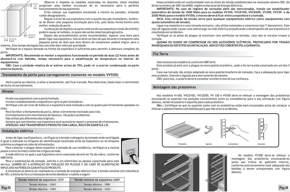 Rgul o nívl d sua positora com o auílio dos pés nivladors, lmbrs d diar uma pquna inclinação para trás, pois dsta forma havrá uma mlhor vdação da porta.