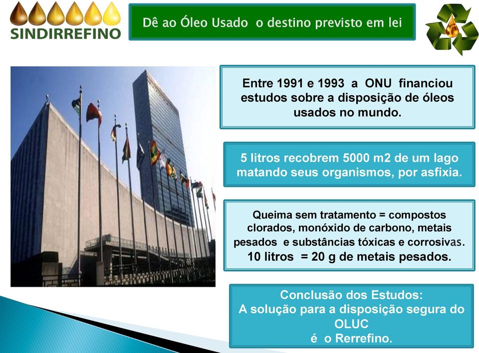 Queima sem tratamento = compostos clorados, monóxido de carbono, metais pesados e substâncias