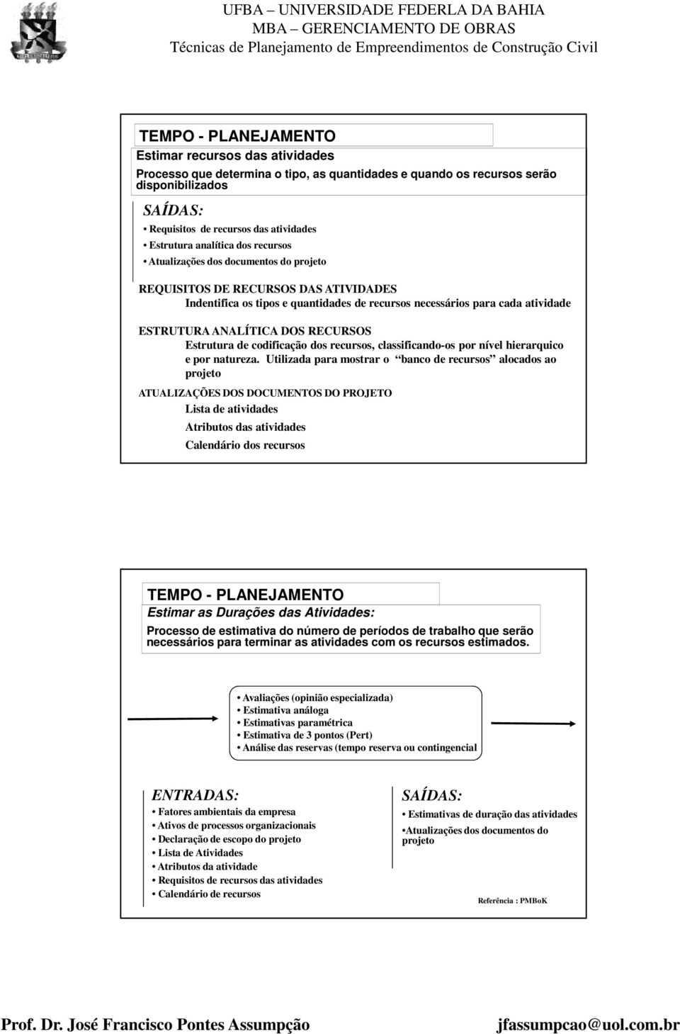 RECURSOS Estrutura de codificação dos recursos, classificando-os por nível hierarquico e por natureza.