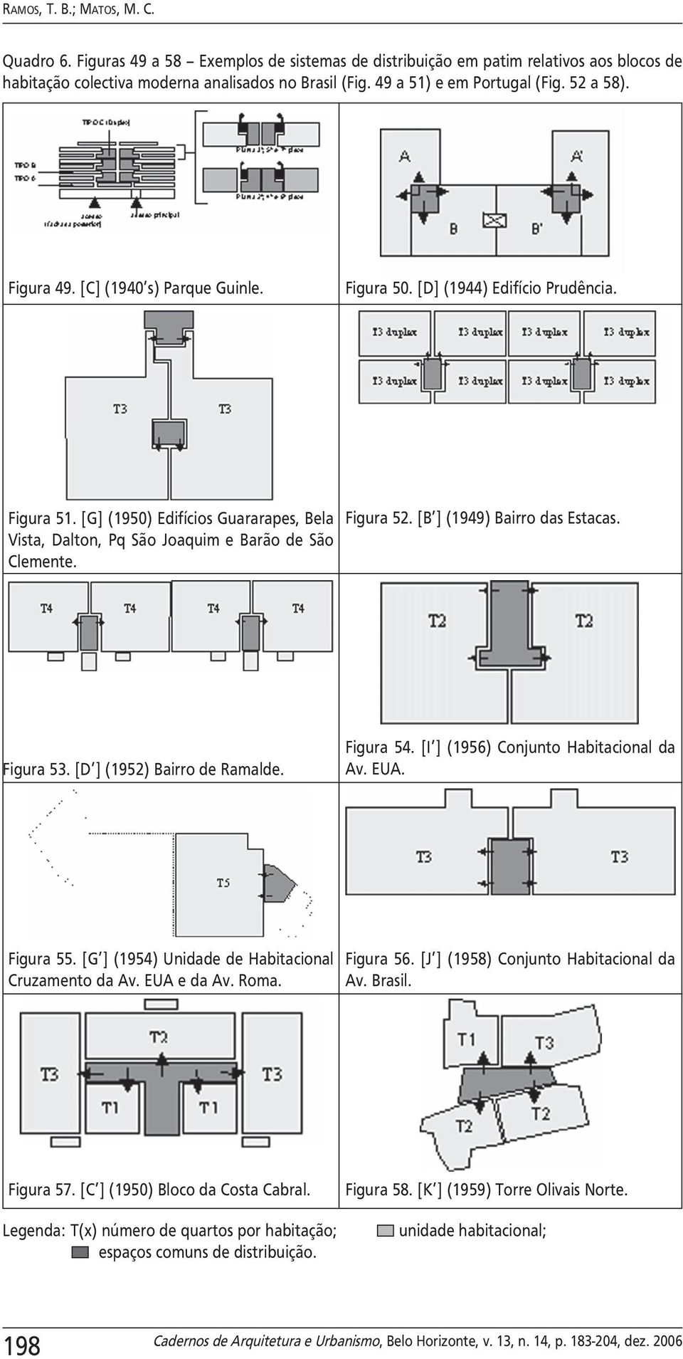 [G] (1950) Edifícios Guararapes, Bela Vista, Dalton, Pq São Joaquim e Barão de São Clemente. Figura 52. [B ] (1949) Bairro das Estacas. Figura 53. [D ] (1952) Bairro de Ramalde. Figura 54.