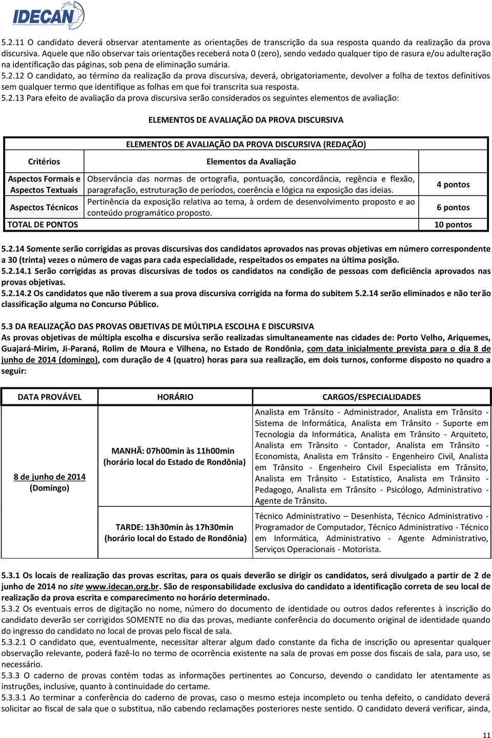 12 O candidato, ao término da realização da prova discursiva, deverá, obrigatoriamente, devolver a folha de textos definitivos sem qualquer termo que identifique as folhas em que foi transcrita sua