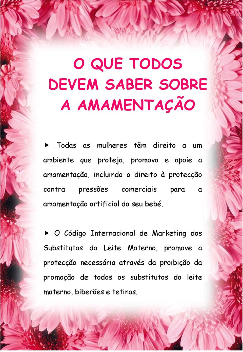 amamentação artificial do seu bebé.