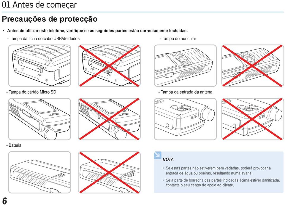 NOTA contacte o seu