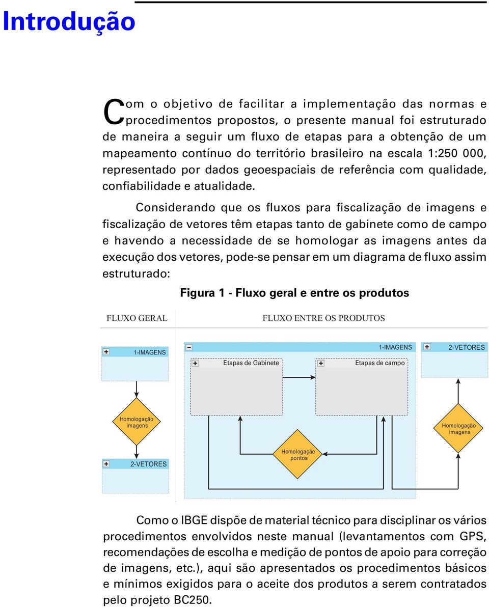 Considerando que os fluxos para fiscalização de imagens e fiscalização de vetores têm etapas tanto de gabinete como de campo e havendo a necessidade de se homologar as imagens antes da execução dos