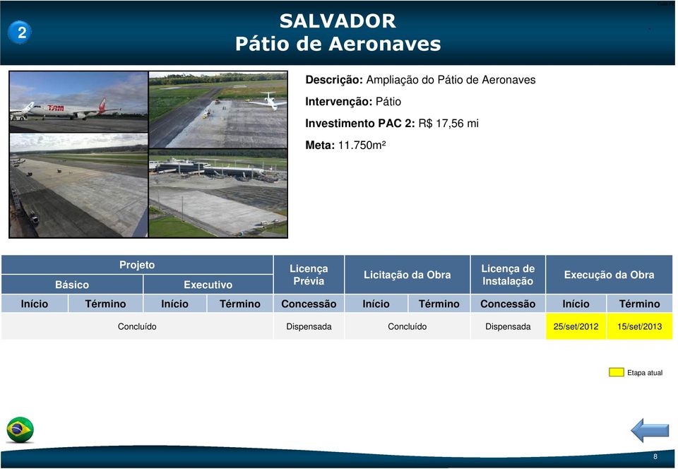 Investimento PAC 2: R$ 17,56 mi Meta: 11.