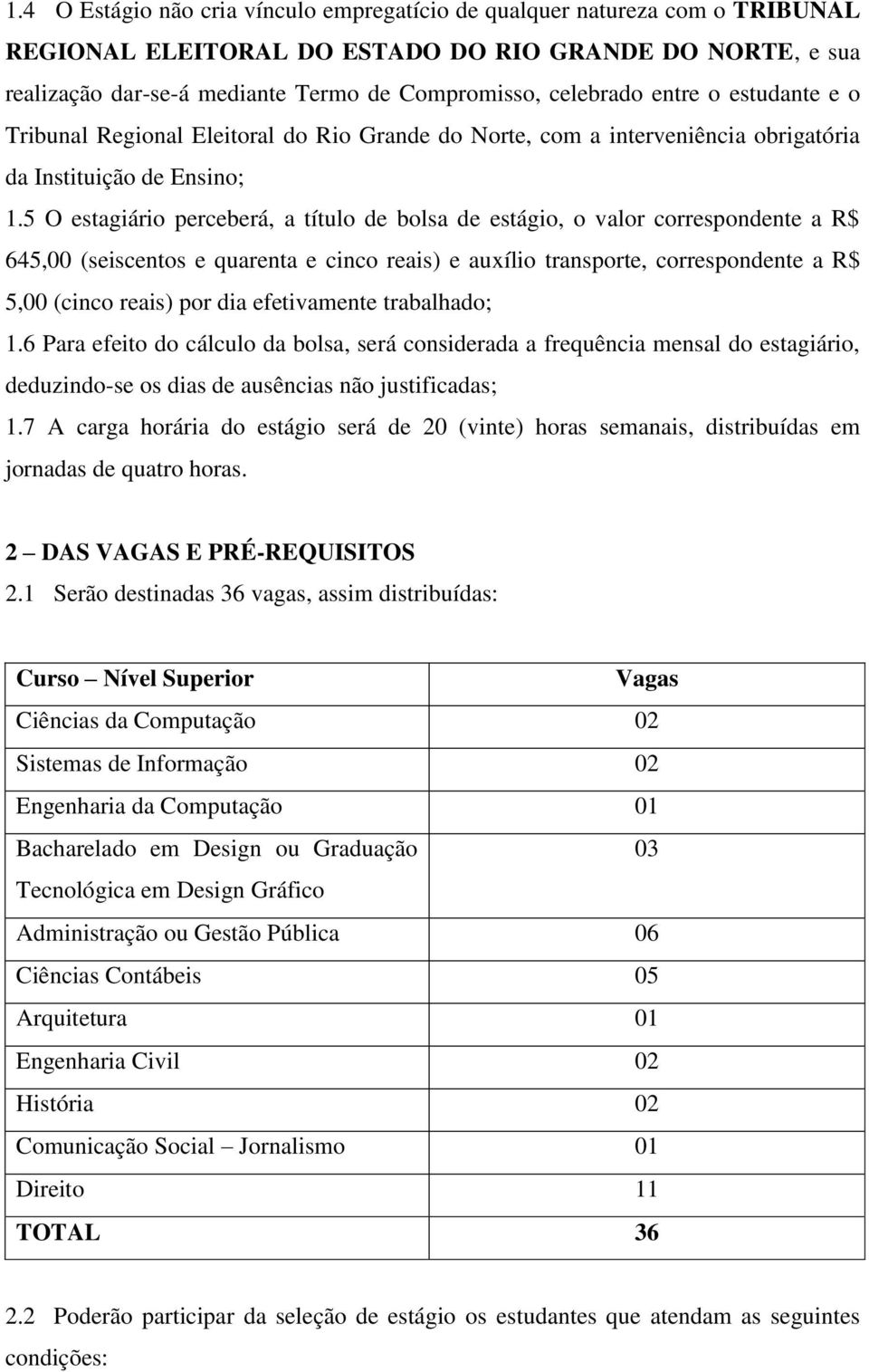 5 O estagiário perceberá, a título de bolsa de estágio, o valor correspondente a R$ 645,00 (seiscentos e quarenta e cinco reais) e auxílio transporte, correspondente a R$ 5,00 (cinco reais) por dia