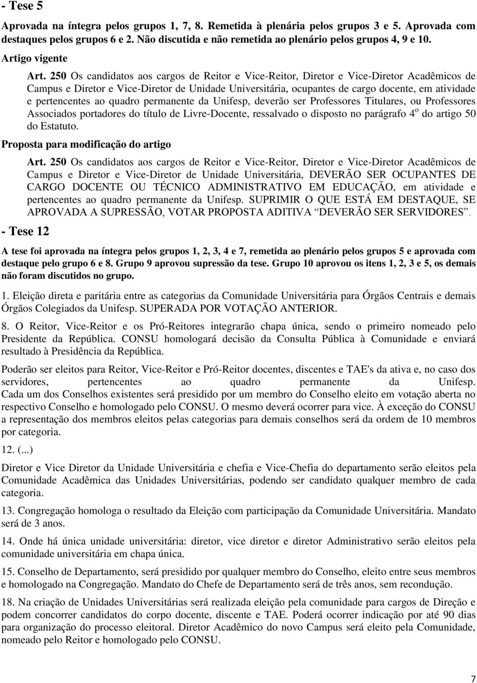 250 Os candidatos aos cargos de Reitor e Vice-Reitor, Diretor e Vice-Diretor Acadêmicos de Campus e Diretor e Vice-Diretor de Unidade Universitária, ocupantes de cargo docente, em atividade e