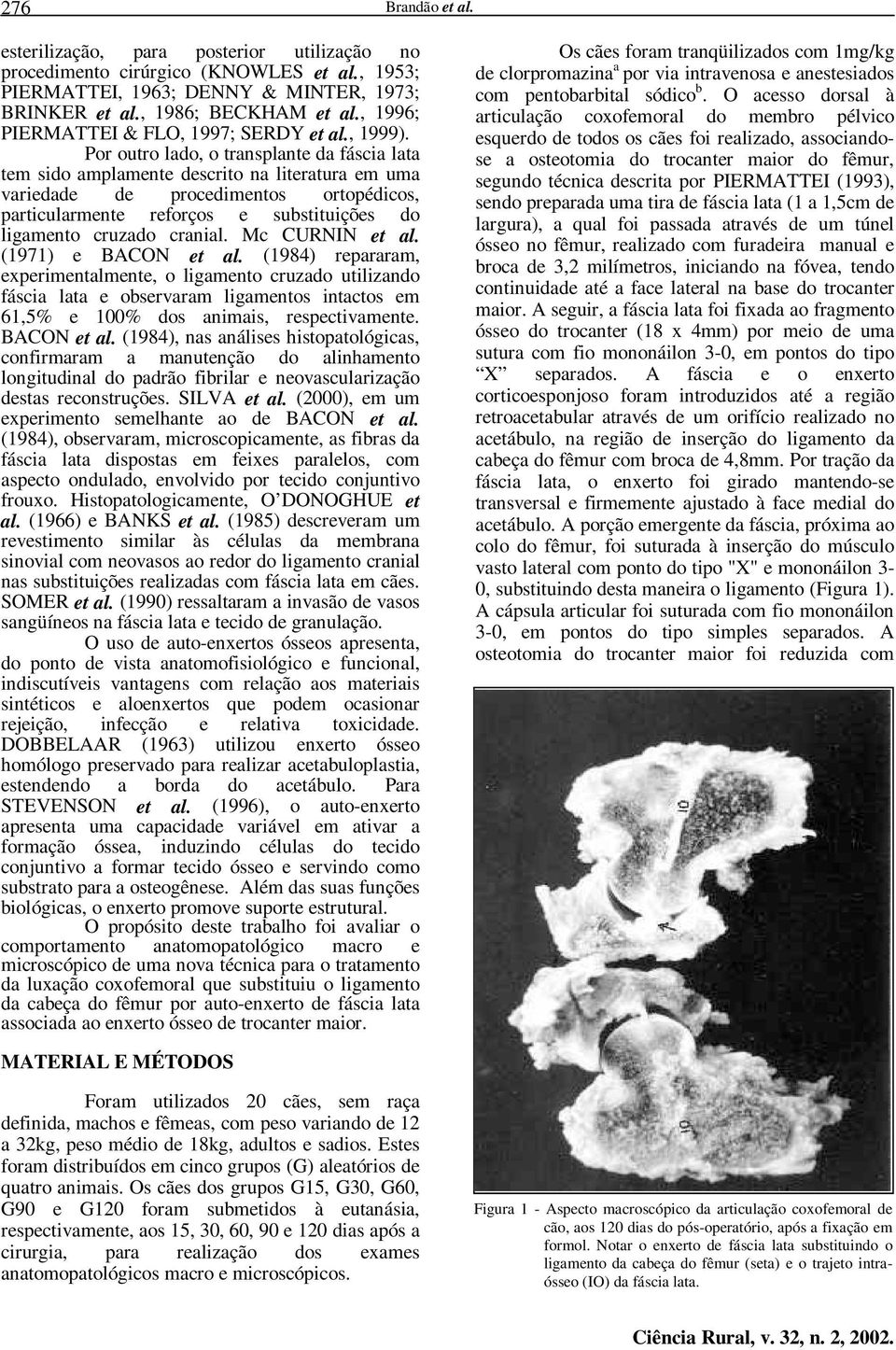 Por outro lado, o transplante da fáscia lata tem sido amplamente descrito na literatura em uma variedade de procedimentos ortopédicos, particularmente reforços e substituições do ligamento cruzado